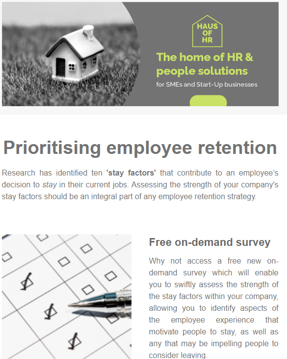 Haus of HR - prioritising employee retention