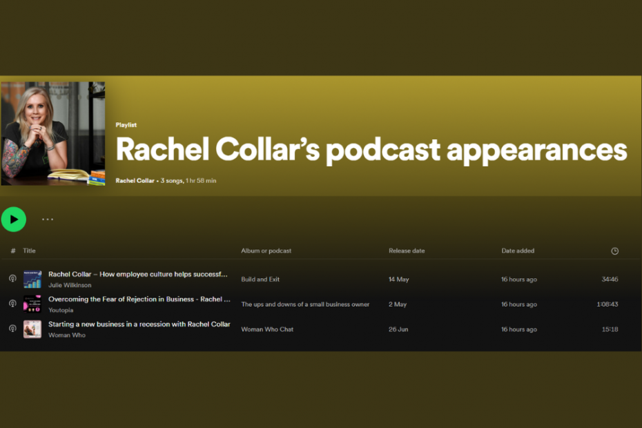 Rachel Collar's podcast appearances