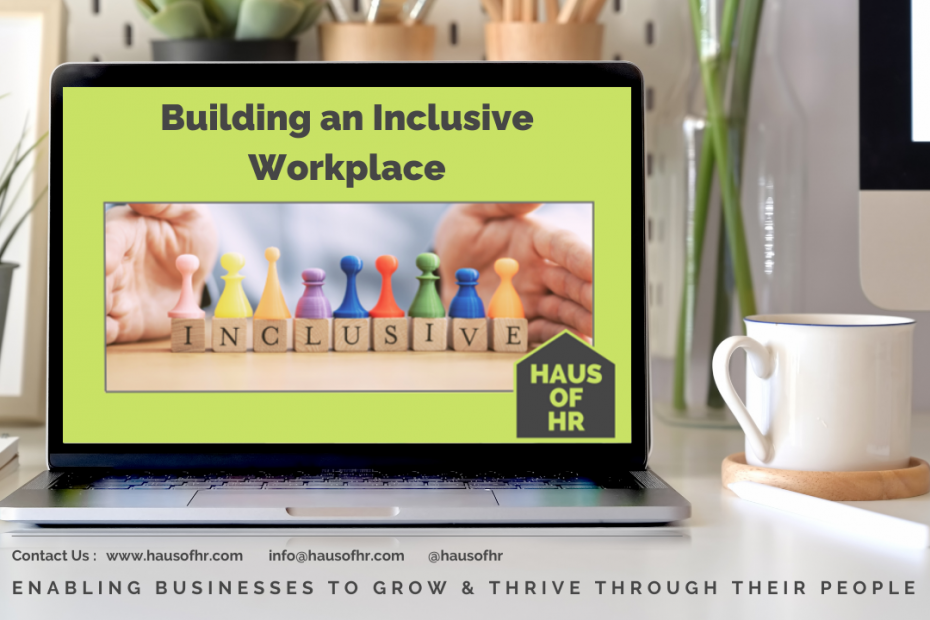 Building an inclusive workplace on a laptop screen